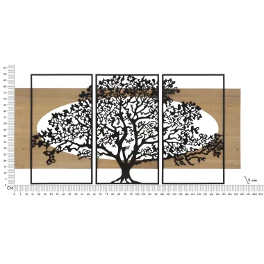 PANEL ŚCIENNY TREE FERRO E WOOD ZEST 3 SZT 176X2X90 cm (63X2X90-50X2X90)